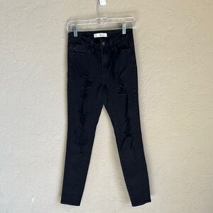 Kancan size 27 Women's Black Distressed Jeans‎